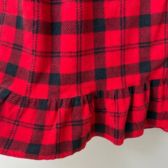 Carter’s Fleece Buffalo Plaid Nightgown – Size 6/7 - Picture 3 of 6